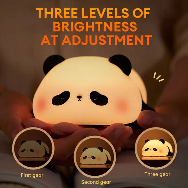 Rechargeable Panda Lamp – Cute Soft Silicone Night Light