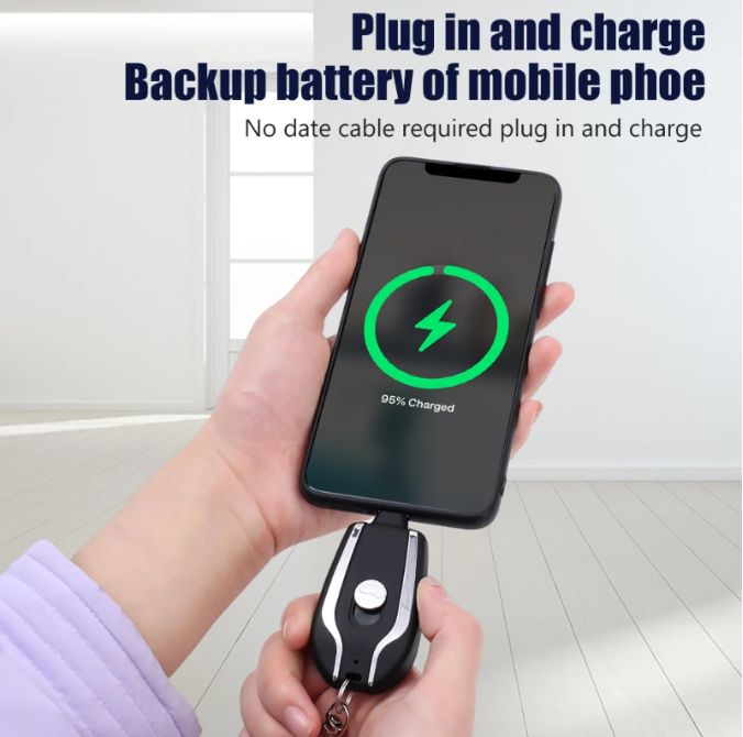 Charge Anywhere! Keychain Power Bank for iPhone