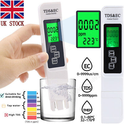Professional 3-in-1 Water Quality Tester with Temperature