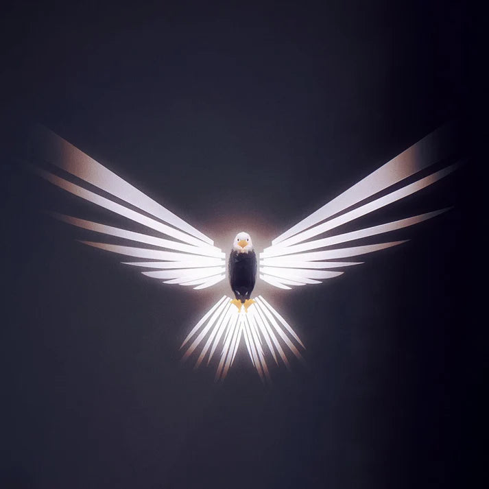 Artistic Eagle LED Wall Light – Rechargeable & Remote-Controlled!